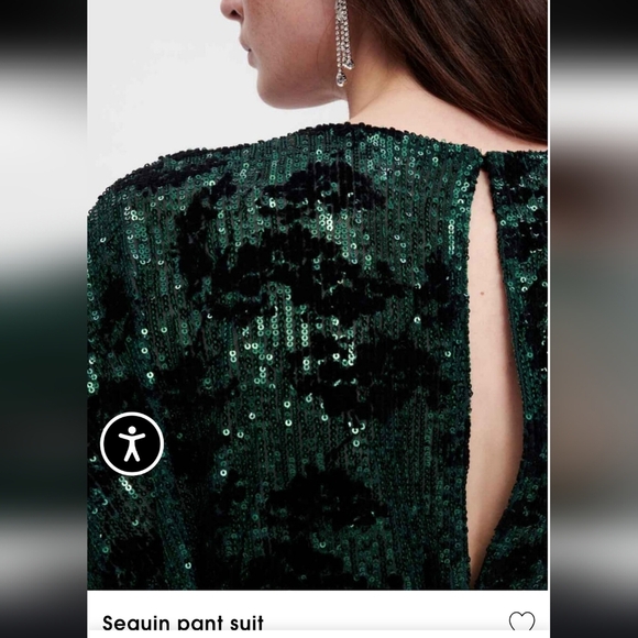 Party Romper Green Sequin Floral Mini Shorts Summer Nights Going Out Size XS - Picture 6 of 9